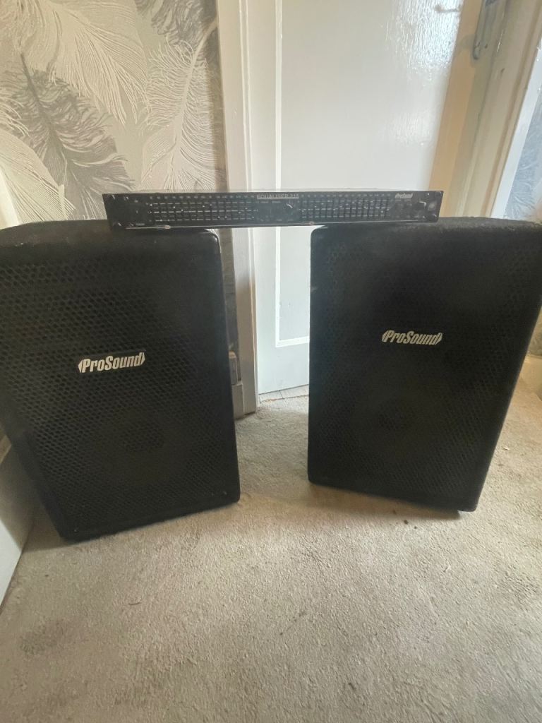pro sound speakers and pro sound graphic equaliser 