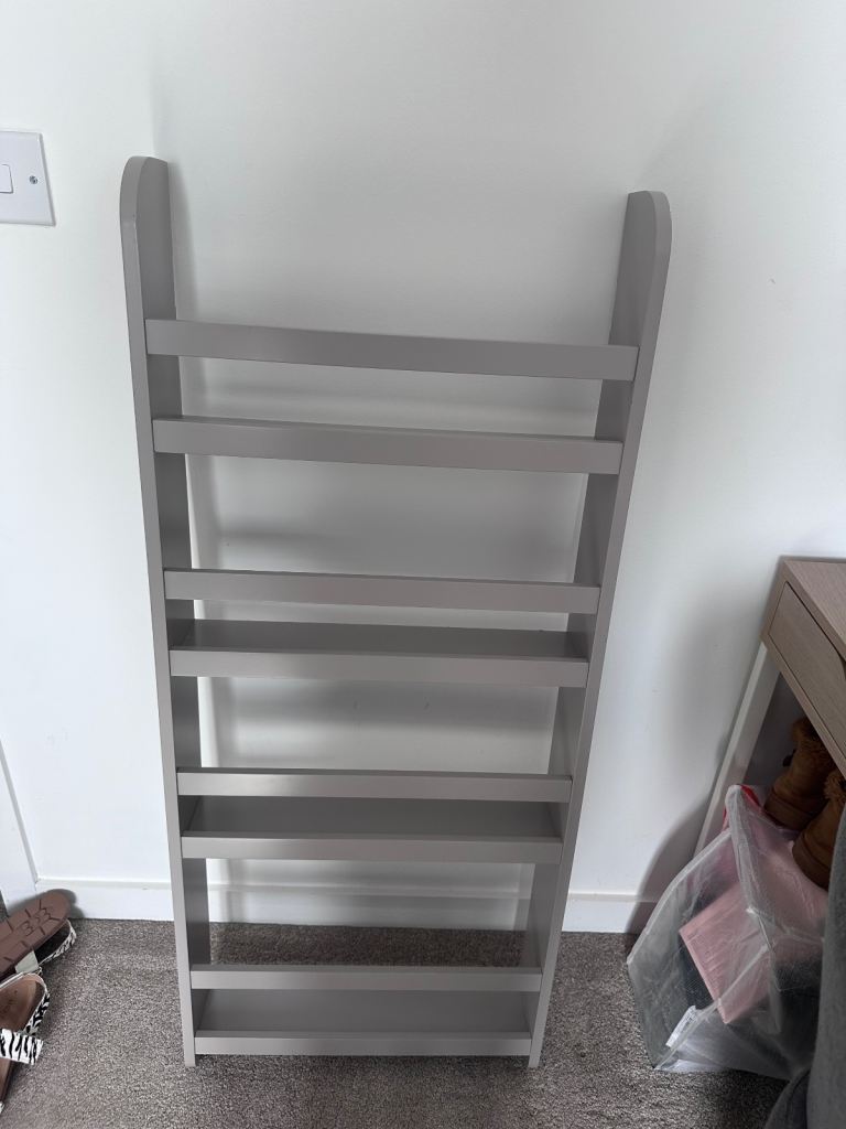 Children’s grey book shelf from Argos 