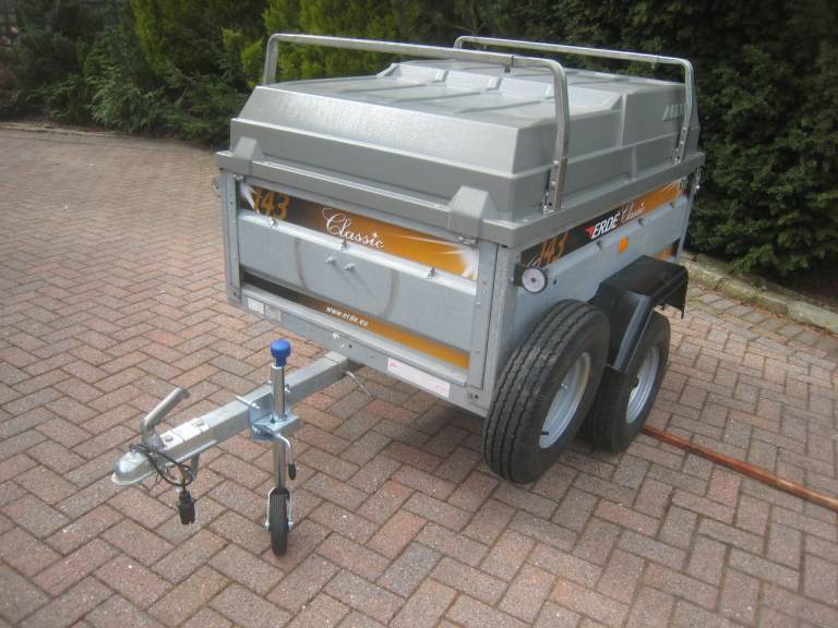 Erde 143 Classic Trailer,ABS cover,Load Bars,Spare wheel,Jockey wheel