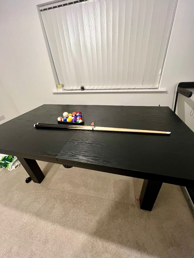 Pool table and dinner table 