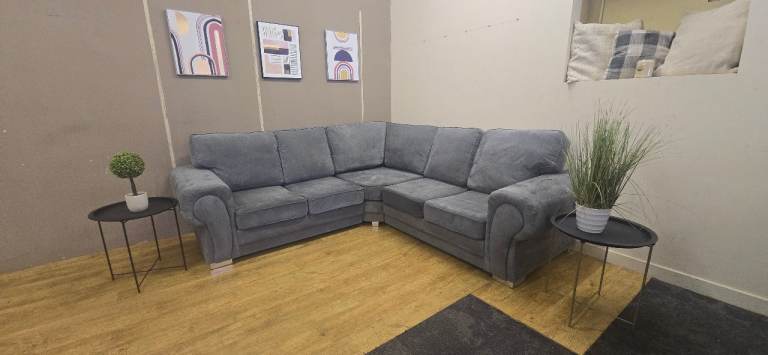 GREY VERONA CORNER SOFA DELIVERY AVAILABLE