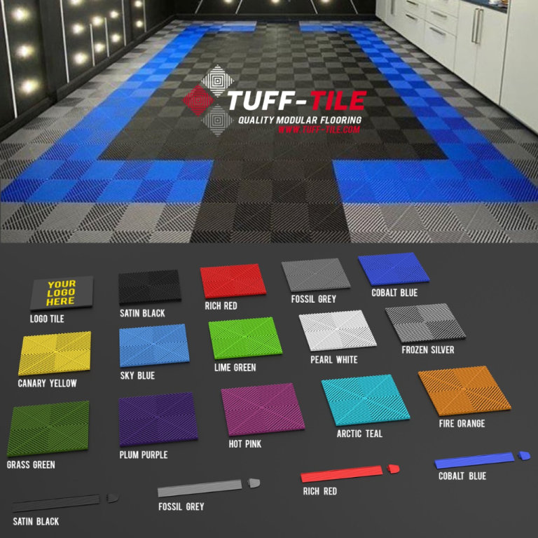 Tuff Tile Orange Flooring Garage Showroom Shed Office Gym