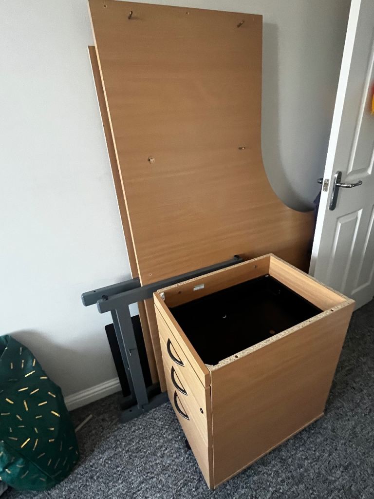 Office table and drawers free for collection 