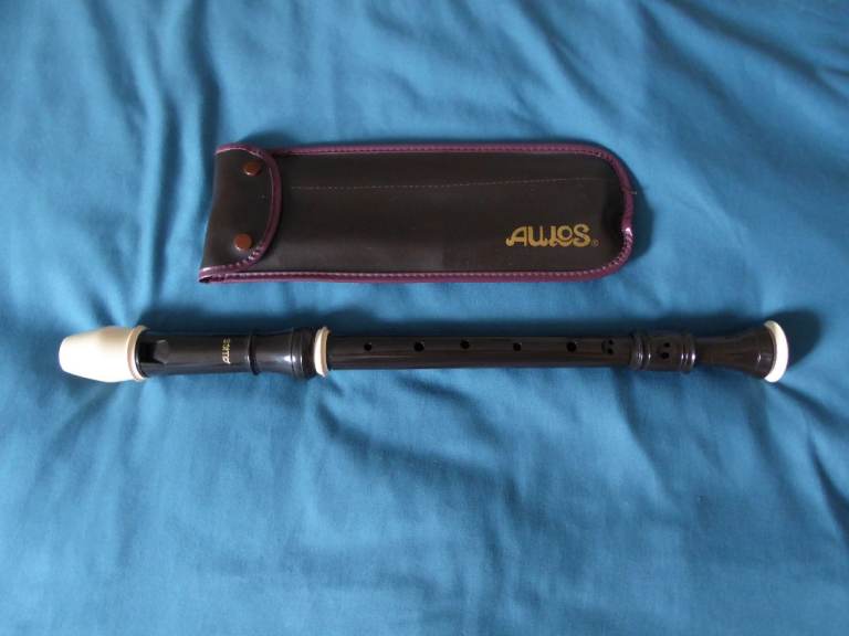 AULOS Recorder with Case – Black, Good Condition