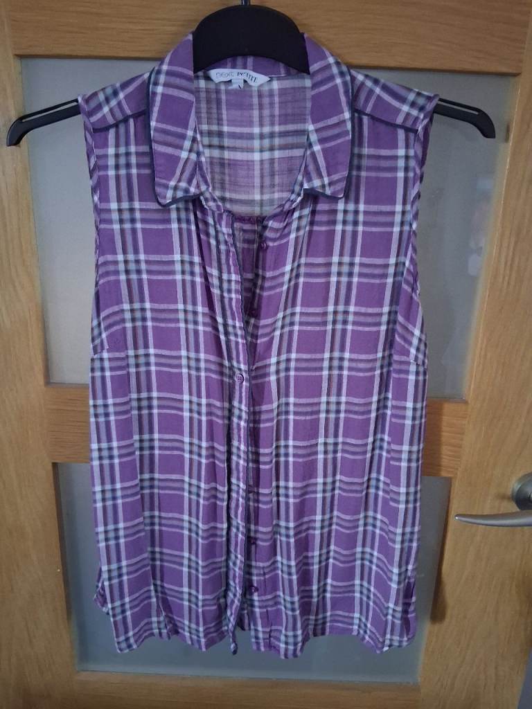 Purple check shirt