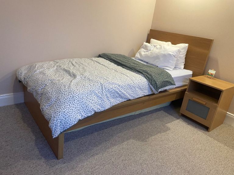 Bed and bedside table available - both IKEA