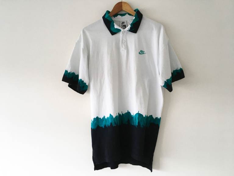  1994 Nike Challenge Court Andre Agassi Tennis Polo Shirt Vintage 1990s