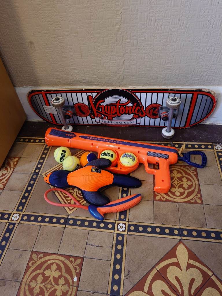 Free. Kong dog ball launcher and thrower with tennis balls