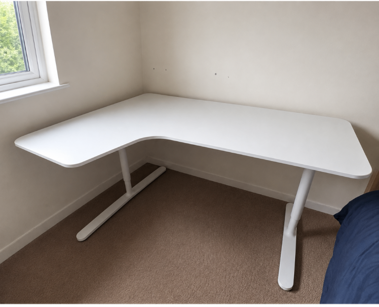 IKEA Bekant White Corner Desk - Good Condition