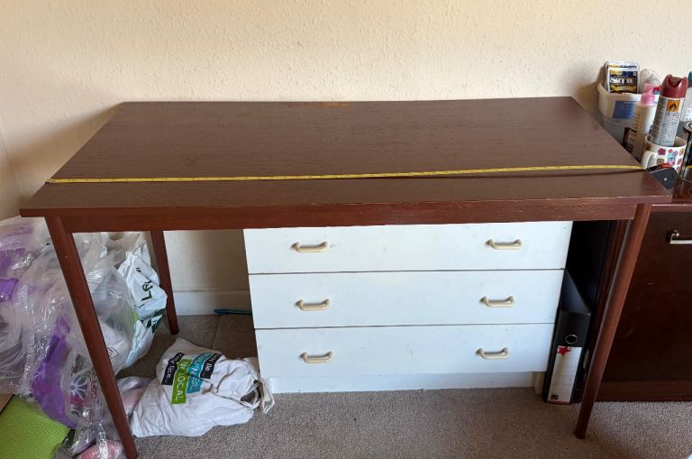 Sturdy Brown Table / Desk - Wood Top