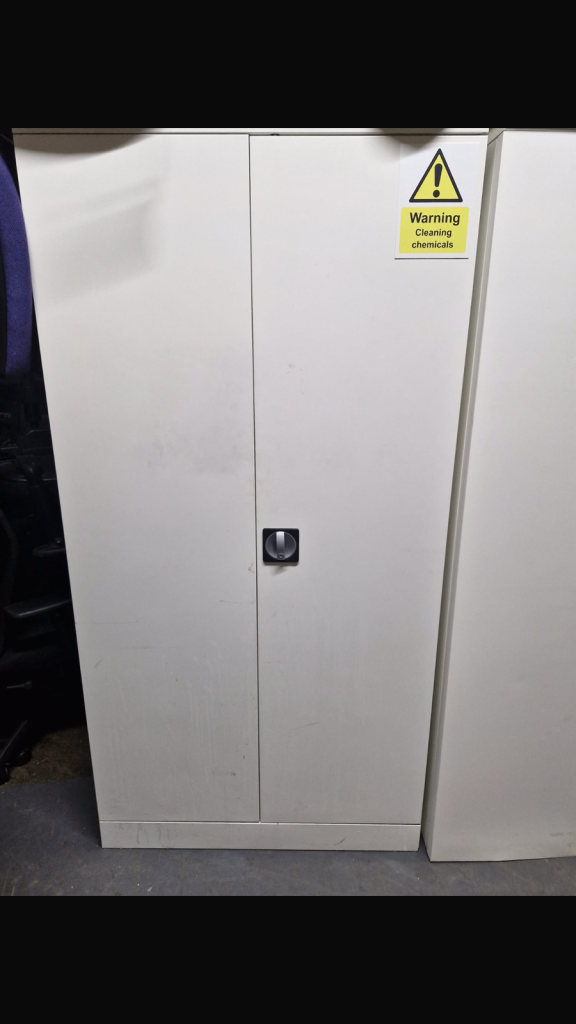 Double door metal filing cabinet (3 available)
