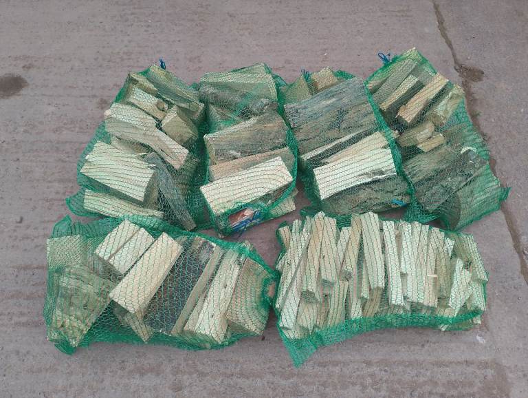 Logs and kindling bundle