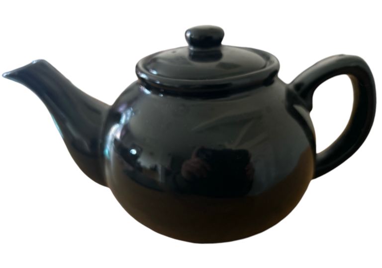 Black Classic Tea Pot Clay Tea Pot Brewer Infuser 10” x 5”