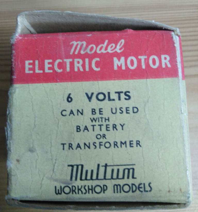 Vintage Multum Model Electric Motor 6 Volts for Workshop Models