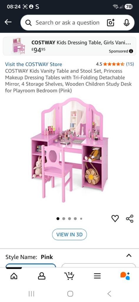 Kids dressing table