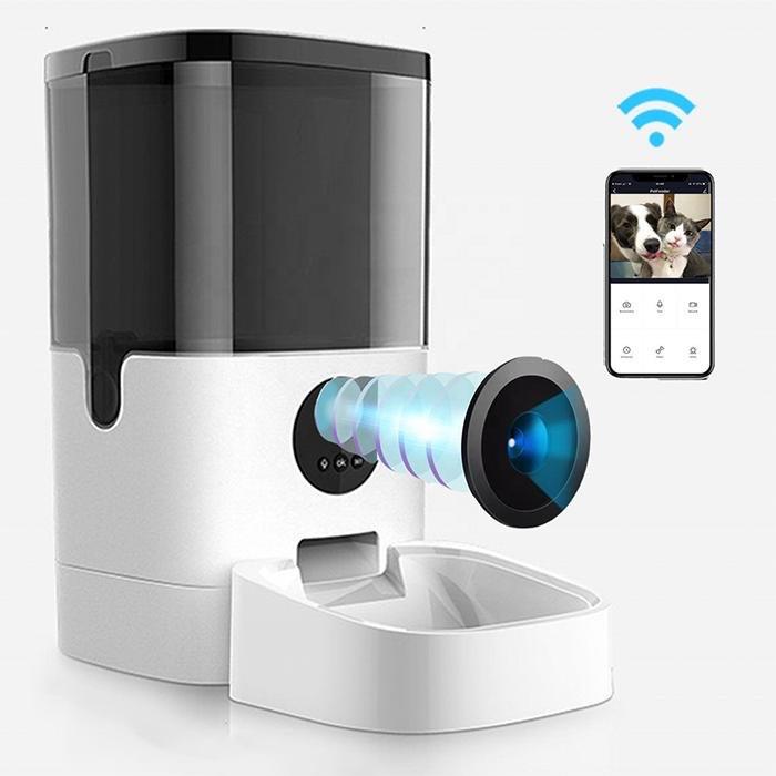 Pet Feeder with Camera - App Control for Dogs and Cats