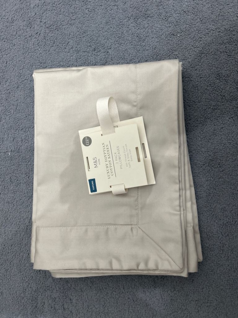 M&S Luxury Egyptian Cotton Sateen Pillowcases