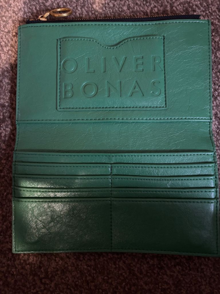 Genuine Oliver Bonas Emerald green purse 