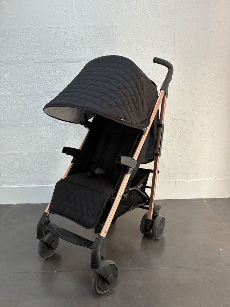 My Babiie MB51 Black & Rose Gold Pushchair Stroller Pram Buggy