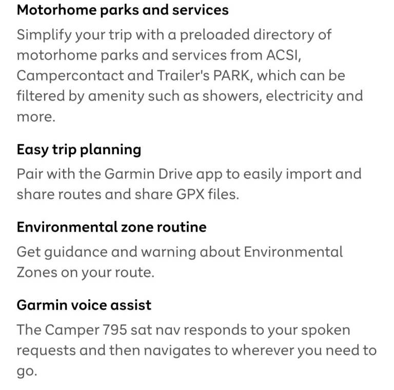 Garmin 795, EU, GPS Sat Nav