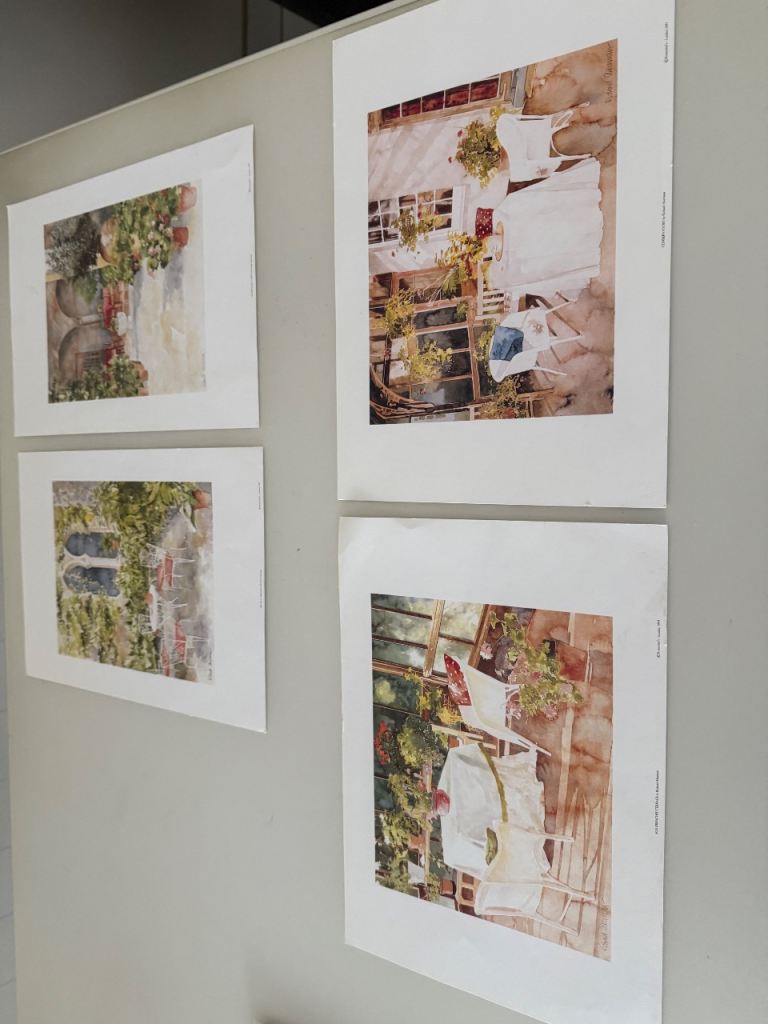 Set of 4 Richard Akerman art  – Prints, Good Condition