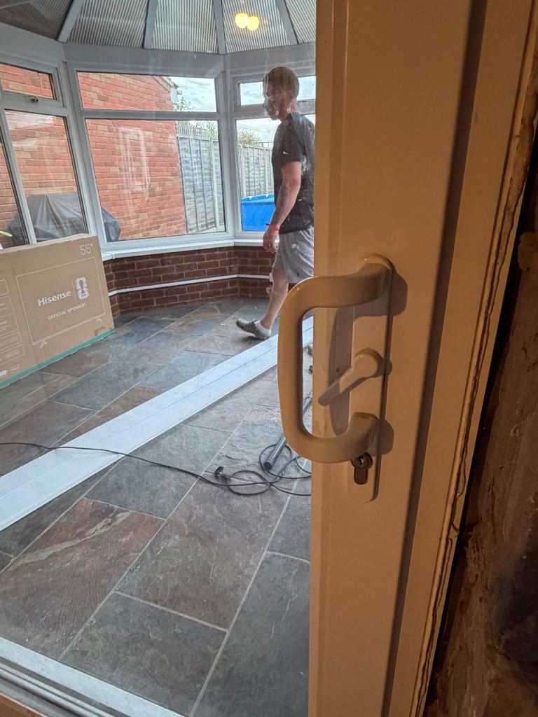 White sliding patio Doors