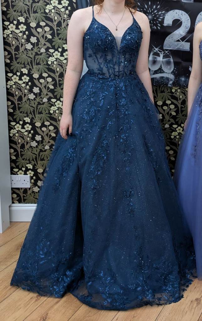 Angel Forever Navy Blue Prom Dress Size 2XS, Worn Once