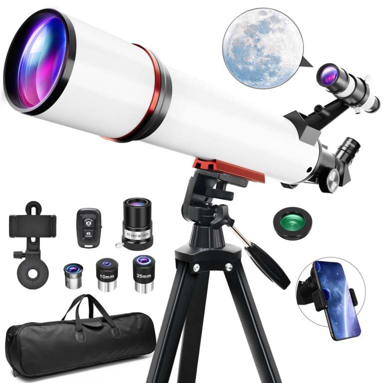 Camfoxd Telescope 90mm Aperture 700mm Refractor Telescope with Fully Multi-Coated Optics