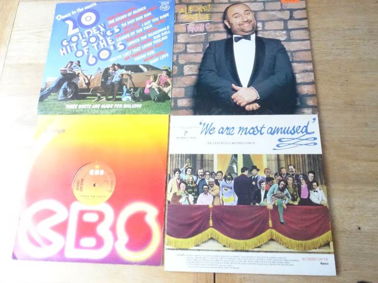 Vinyl LPS. Dance to the music. 20 golden hits. Monty Python, Alexei Sayle (panic) £2 each