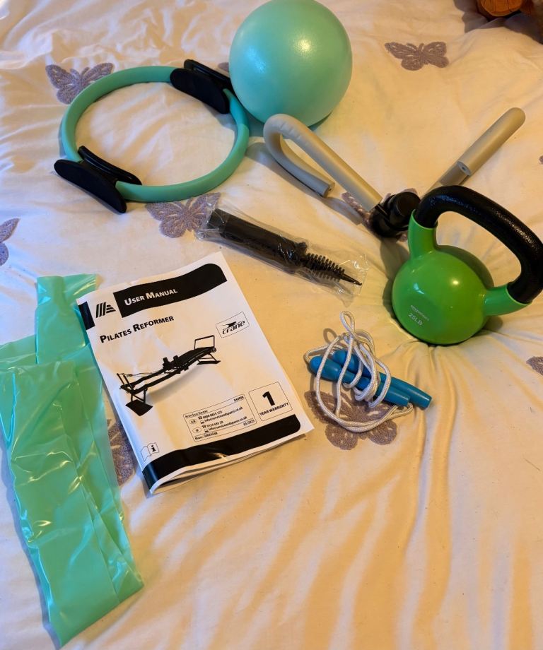 Pilates Reformer Bed with instruction manual and Accessories* brand new* 