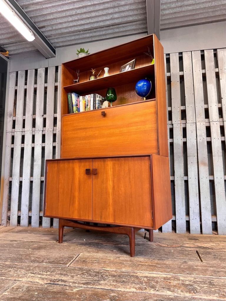 G plan teak Kofod Larsen tall sideboard cabinet vintage retro mid century 