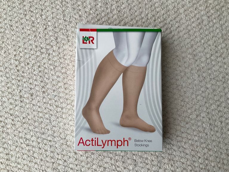 Actilymph Support Stockings - size 23-32 - XL - sand colour below knee closed toe 