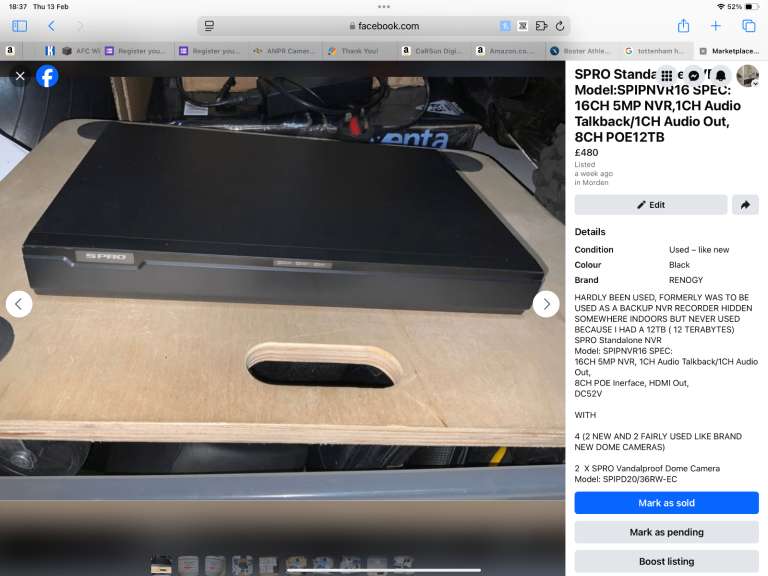 image for SPRO Standalone NVR Model:SPIPNVR16 SPEC: 16CH 5MP NVR,1CH Audio Talkback/1CH Audio Out, 8CH POE12TB