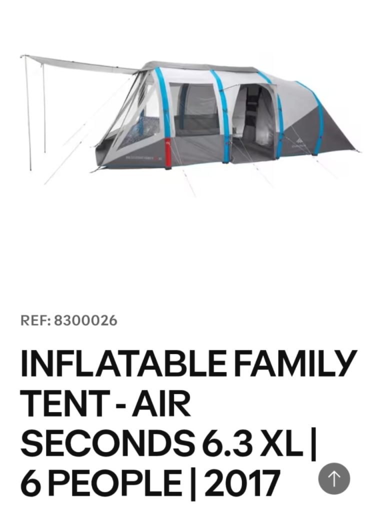 Inflatable family tent