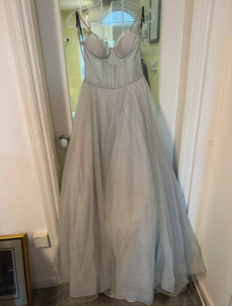 To The Nines Silver Occasion Dress - Size 8, New with Tags
