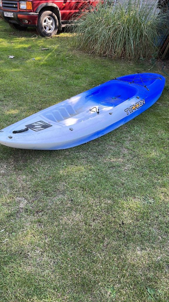 Typhoon sit on kayak