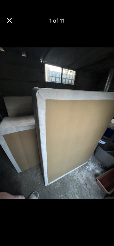 Divan Hideaway Storage Double Bed & Headboard (Oatmeal colour)