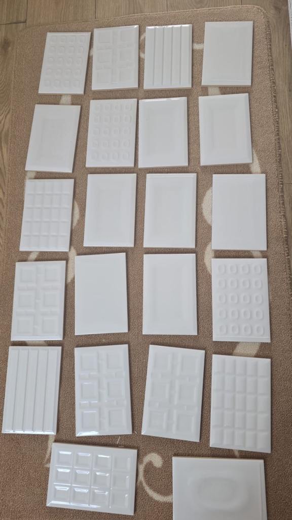 New Imola Ceramica White Ceramic Tiles - 12cm x 18cm