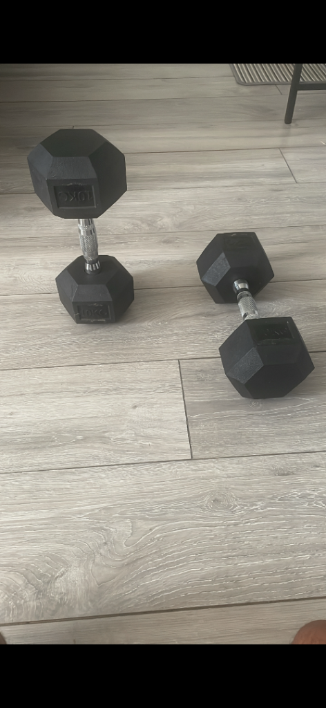 2 × 10kg (20kg) hex dumbbells / dumbells / weights