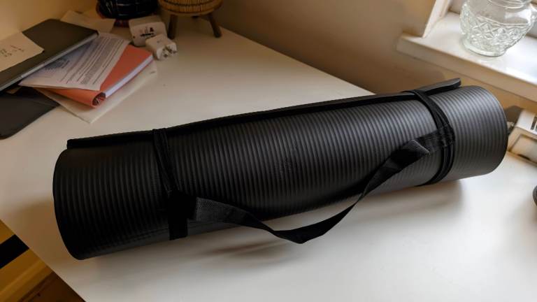 Black Textured Exercise Mat