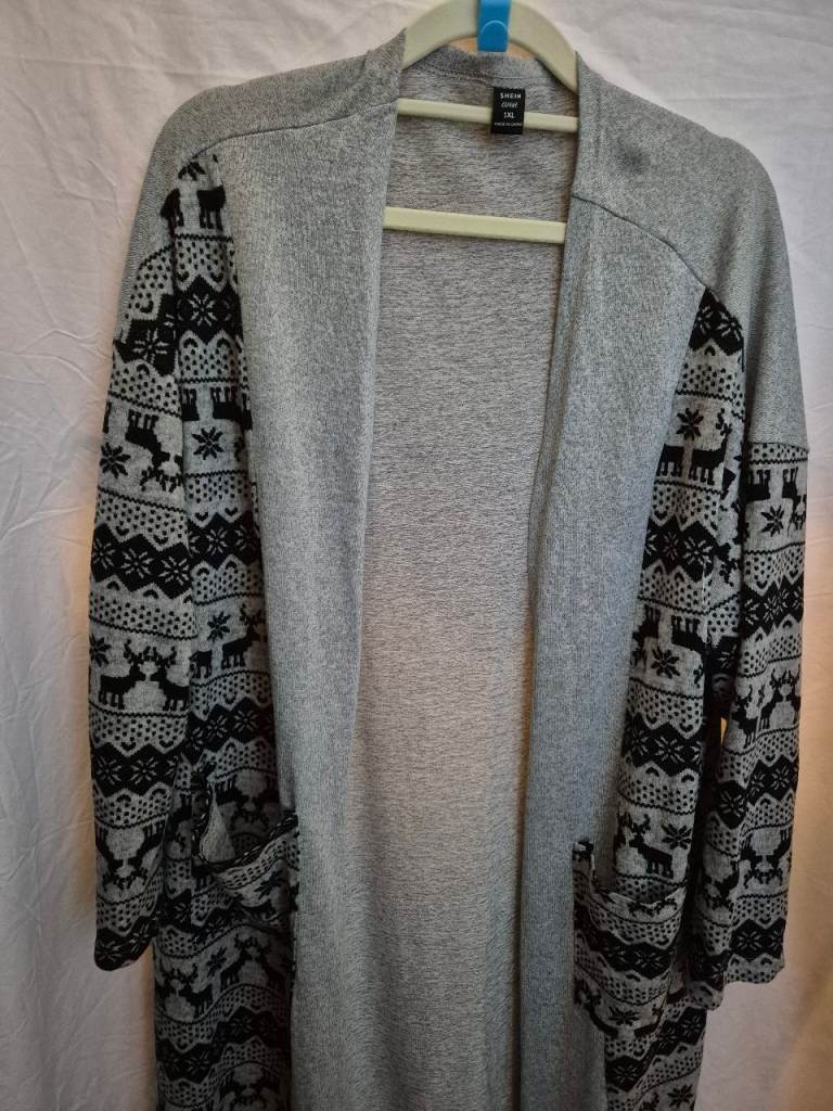 Shein 1xl preloved grey cardigan 