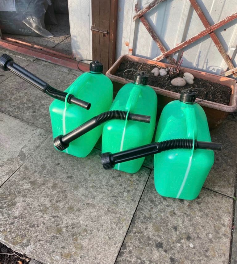 3x 5L Fuel Petrol Can with Sprout