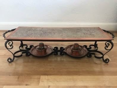 image for Morrocan copper metal food warmer antique