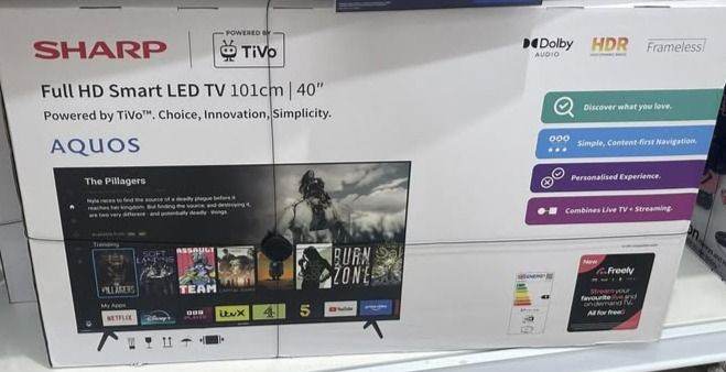 Ex display 40 inch Sharp Aquos Smart tv with wi fi immaculate like new RRP £199 we selling cheap