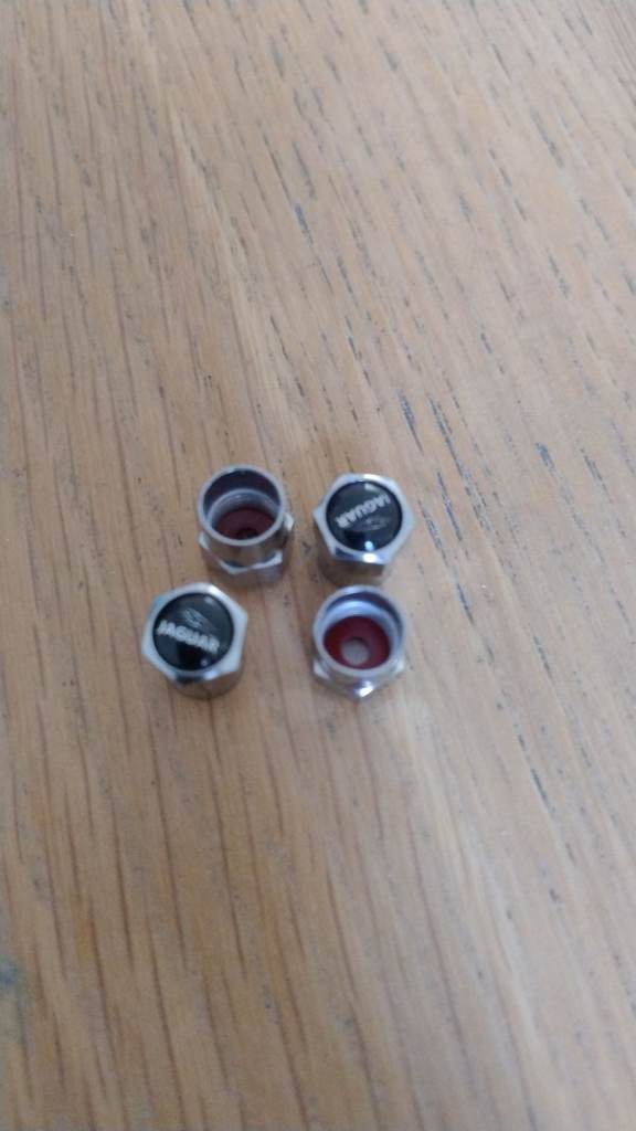 New Jaguar tyre dust caps