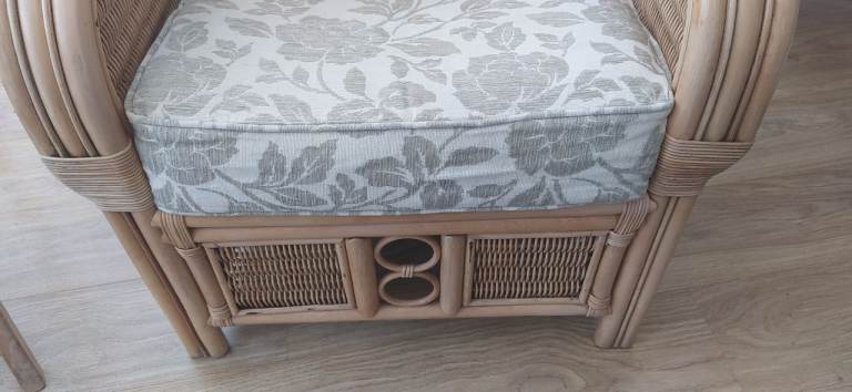 Two cane conservatory chairs