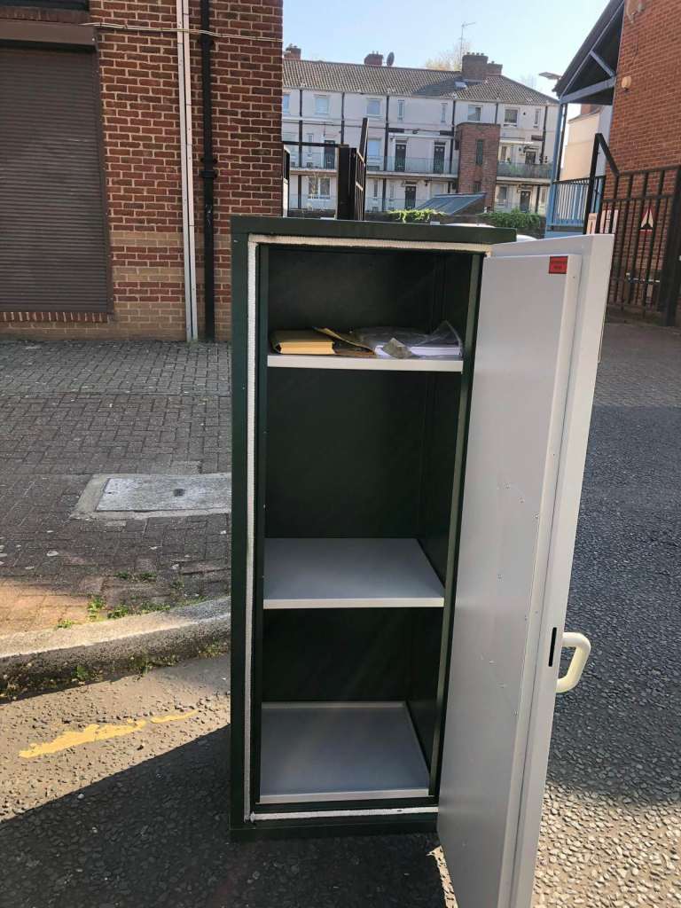 Fireguard Grey Metal Safe Cabinet – Good Condition