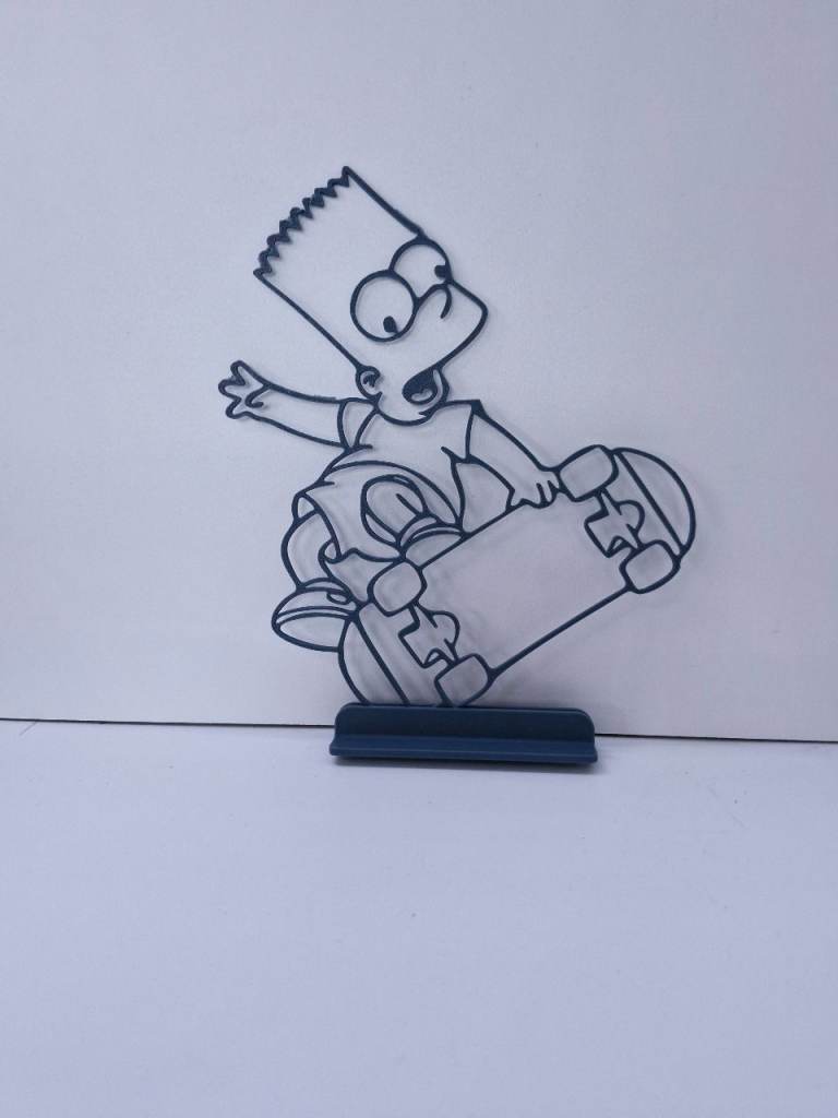 Bart Simpson on a skateboard wall art 