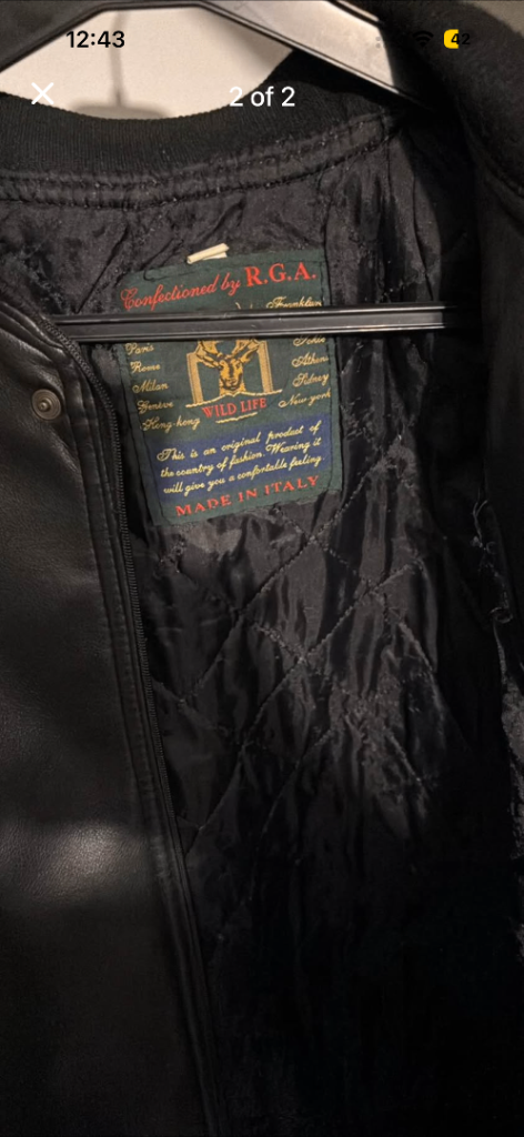 Vintage 1980’s Black Reportage RGA Bomber Jacket