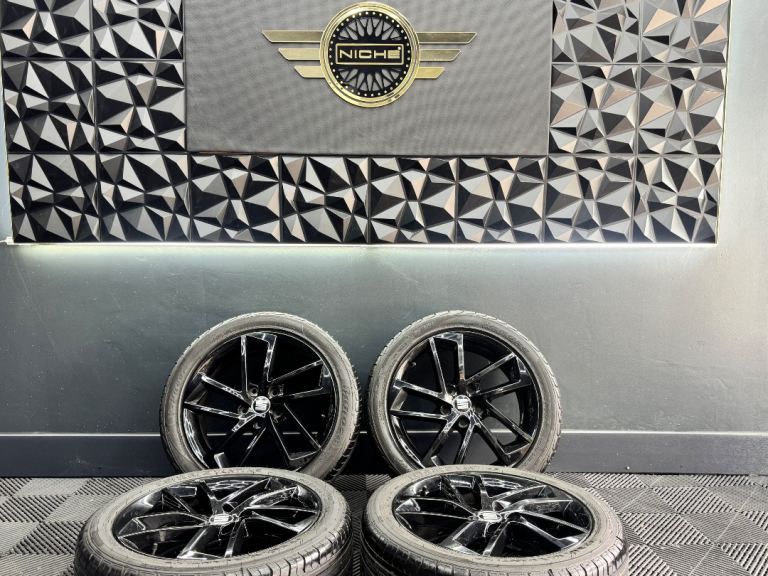 17” inch genuine seat leon fr black alloys wheels 5x112 vw golf caddy 